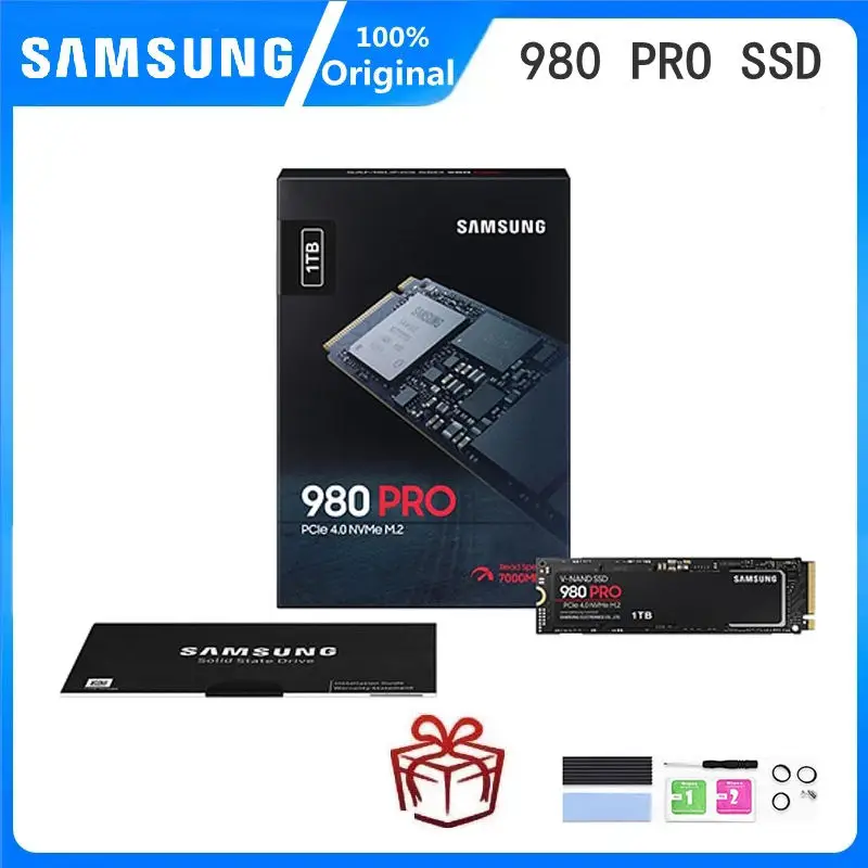 Enlarge Samsung 980 PRO SSD M.2 1TB 2TB 500GB 250GB Nvme PCIe Gen 4.0x 4 Internal Solid State Drive up to 6,900 MB/s  For Desktop Comput