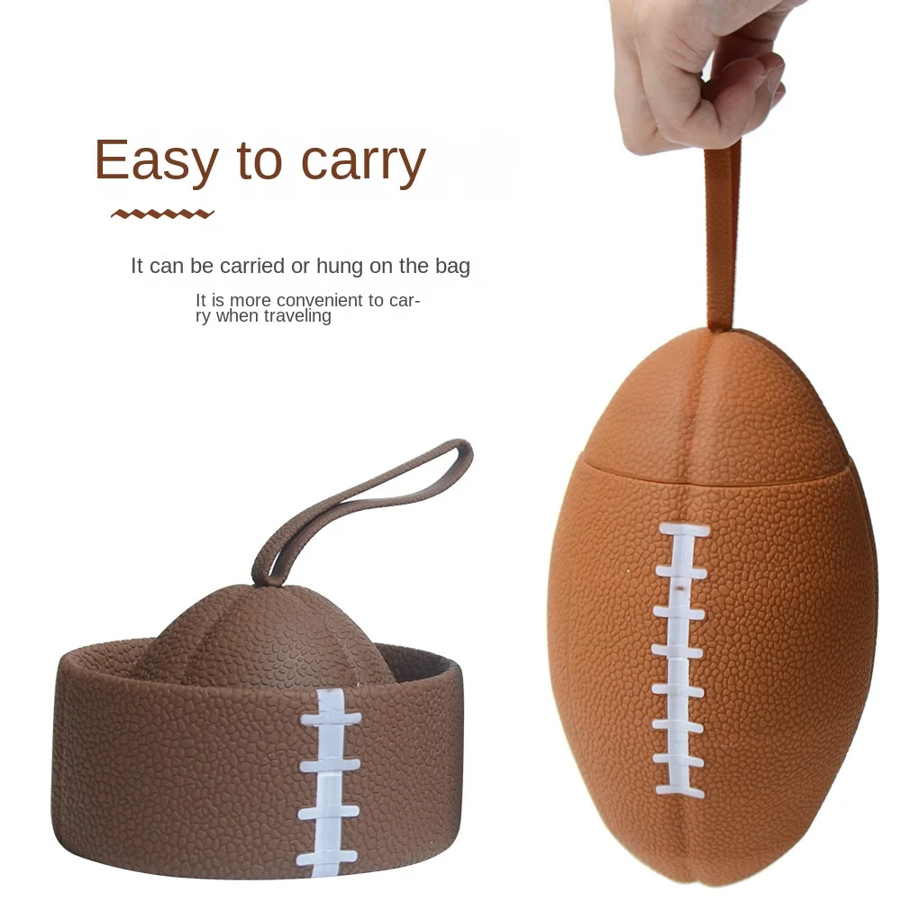 

New Rugby Portable Folding Silicone Kettle Anti-fall Environmental Protection Telescopic Water Cup Outdoor Sports Cup