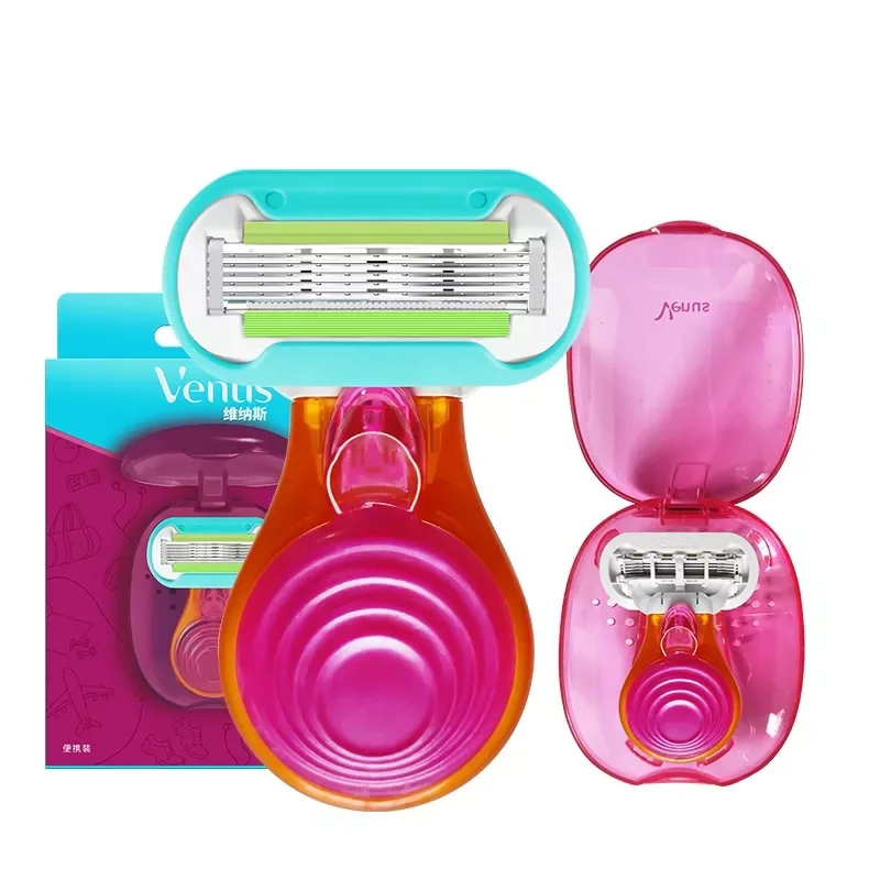 

NEW2023 Venus Shaver Lady Safety Women Manual Women Hair Removal 5 Layers Blades Shaver with Lubricating Soap