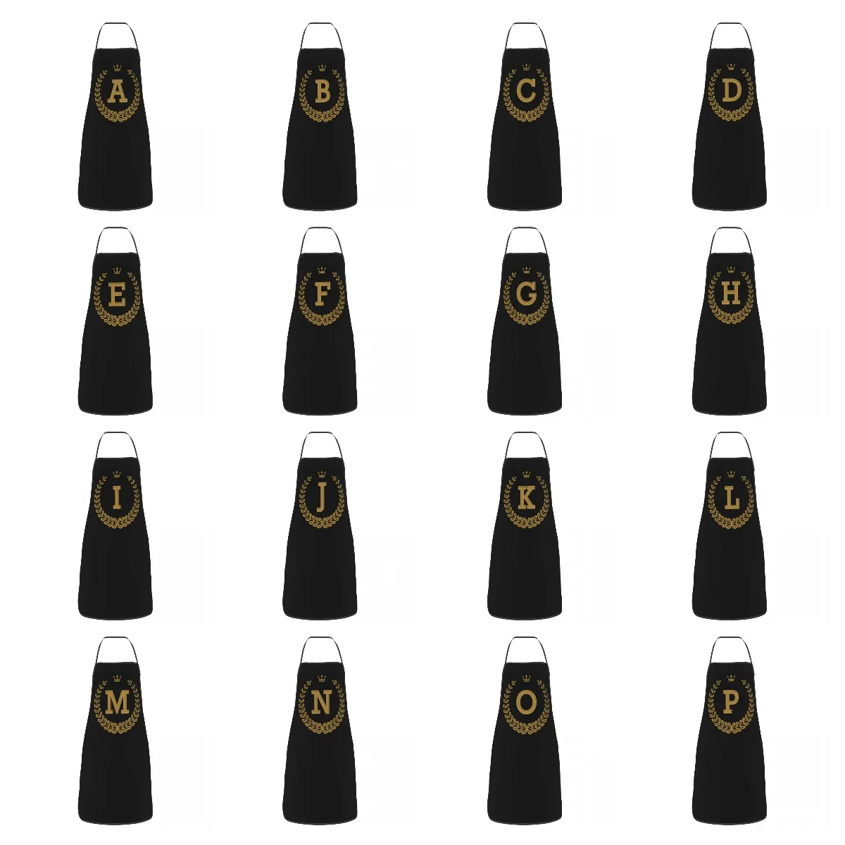 

Нагрудник с золотистой короной и буквами алфавита, унисекс