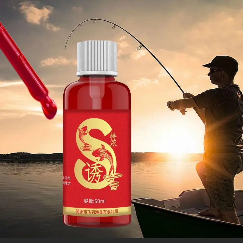 

60ML Fish Attractant Fish Liquid Attractant Fish Bait Accessories Bait Freshwater Flavoured Additive Fish Fishing Fishing B V5W1