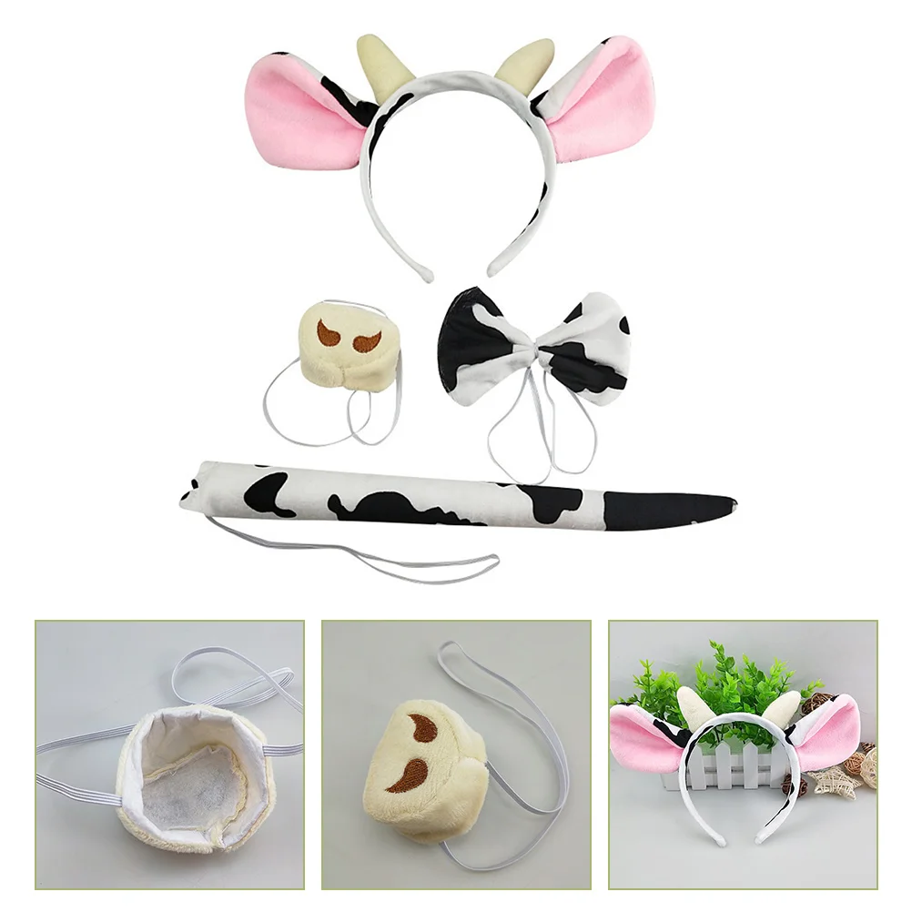 

Stuffed Animals Cow Headdress Halloween Supplies Kindergarten Costume Tail Child
