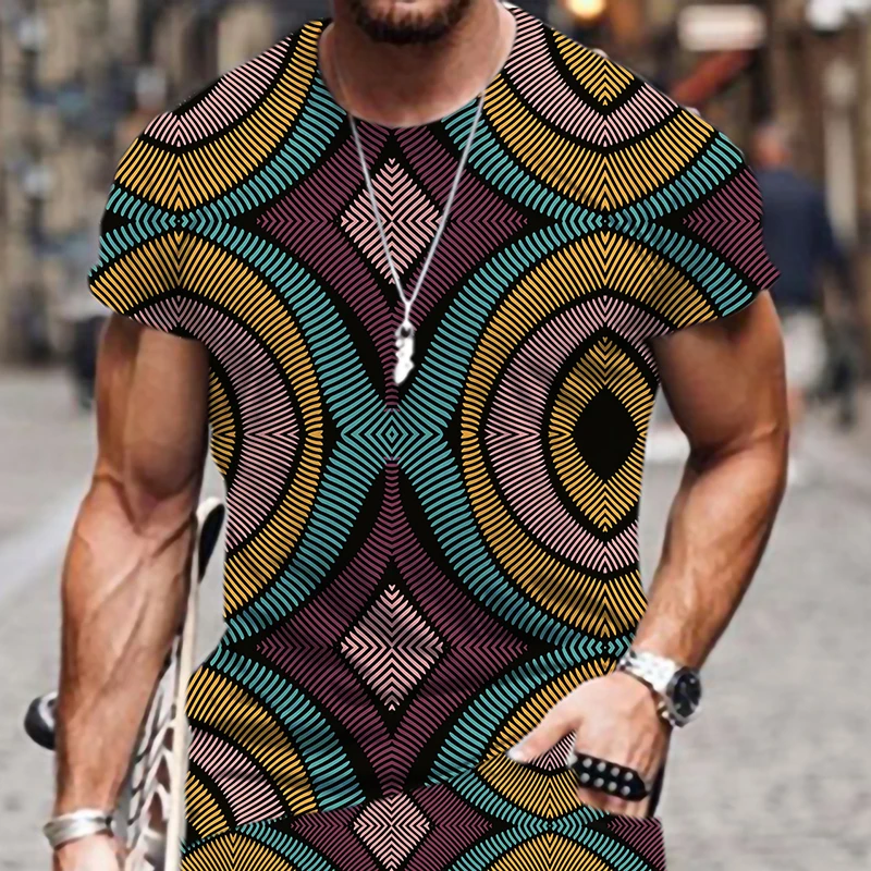 Новая 3D Африканская Этническая примительная племенная ткань с принтом футболка