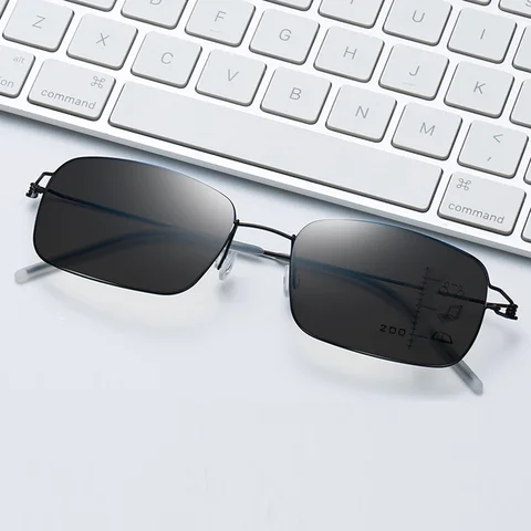 Фотохромные прогрессивные солнцезащитные очки ручной работы для чтения от + 0,75 до + 4