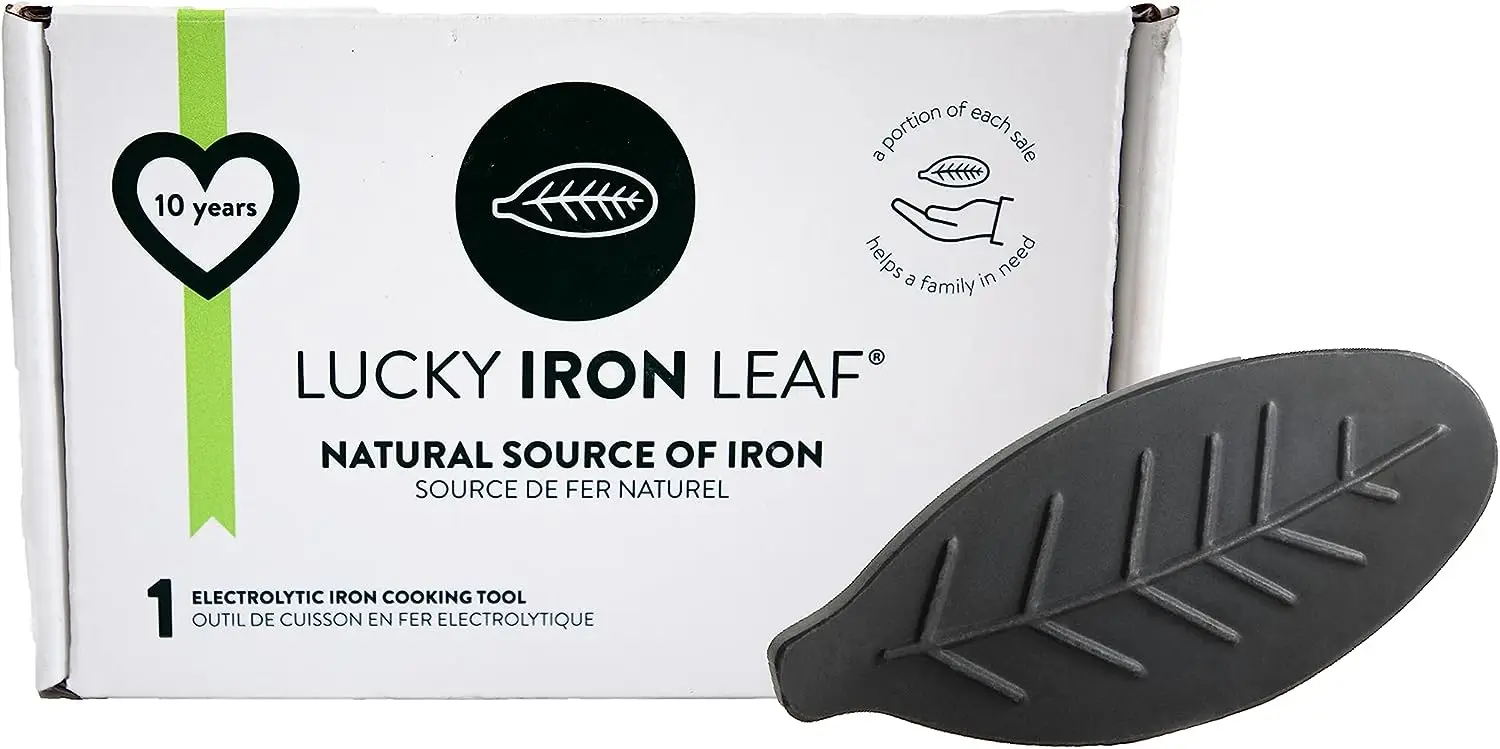 

Leaf Ⓡ A Natural Source of Iron - The Original Cooking Tool to Add Iron to Liquid-Based Meals, Reduce Iron Deficiency Risks -