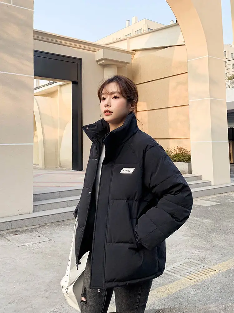 Vielleicht 2022 Cotton Padded Jacket New Stand Collar Down Winter Jacket Women Thick Warm Parkas Female Winter Coat Outerwear
