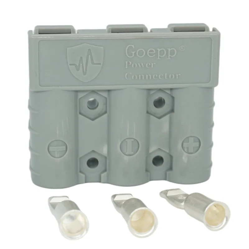 

1Pcs 3 Pin 175A Connector For Anderson 3-pin Plug With Terminals 10-50mm2 Cable Connectors for forklift electric vehicle battery