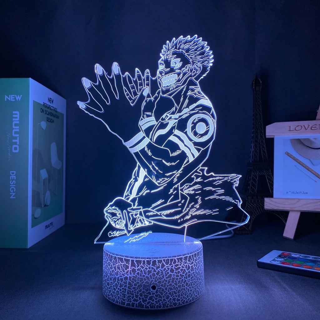 

Anime Jujutsu Kaisen Ryomen Sukuna Acrylic Led Night Light Light Led Night Light Nightlight Manga Jujutsu Kaisen Lamp