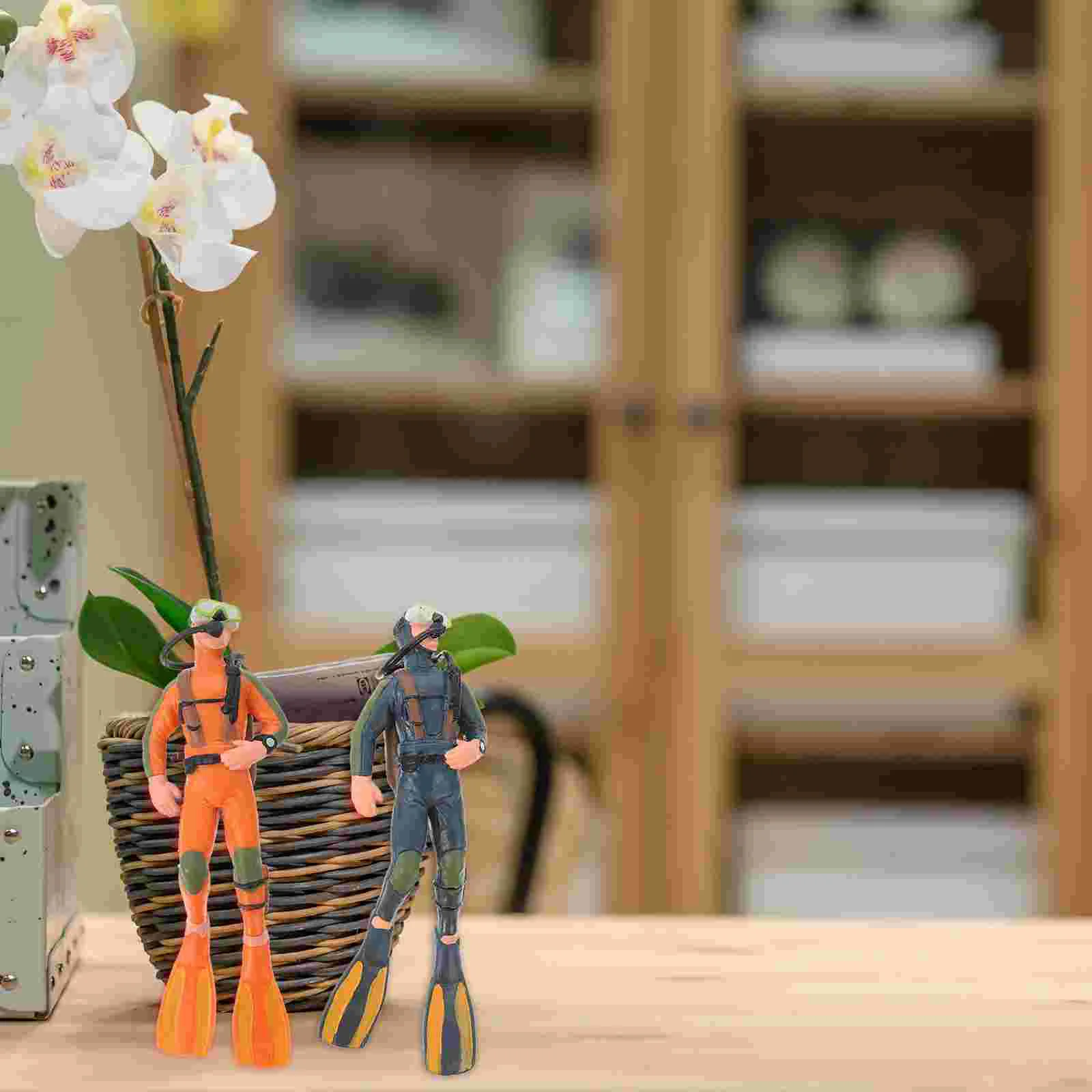 2 шт. модель дайвера декоративное ремесло моделирование аквариума ПВХ фигурка