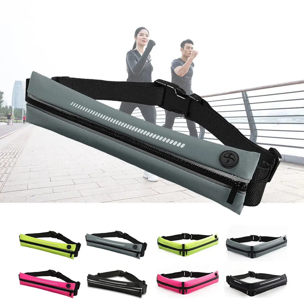 

Running Bag Waterproof Running Waist Bag Wallet Passport Universal Travel Phone Headphone Case Jogging Belt Bag