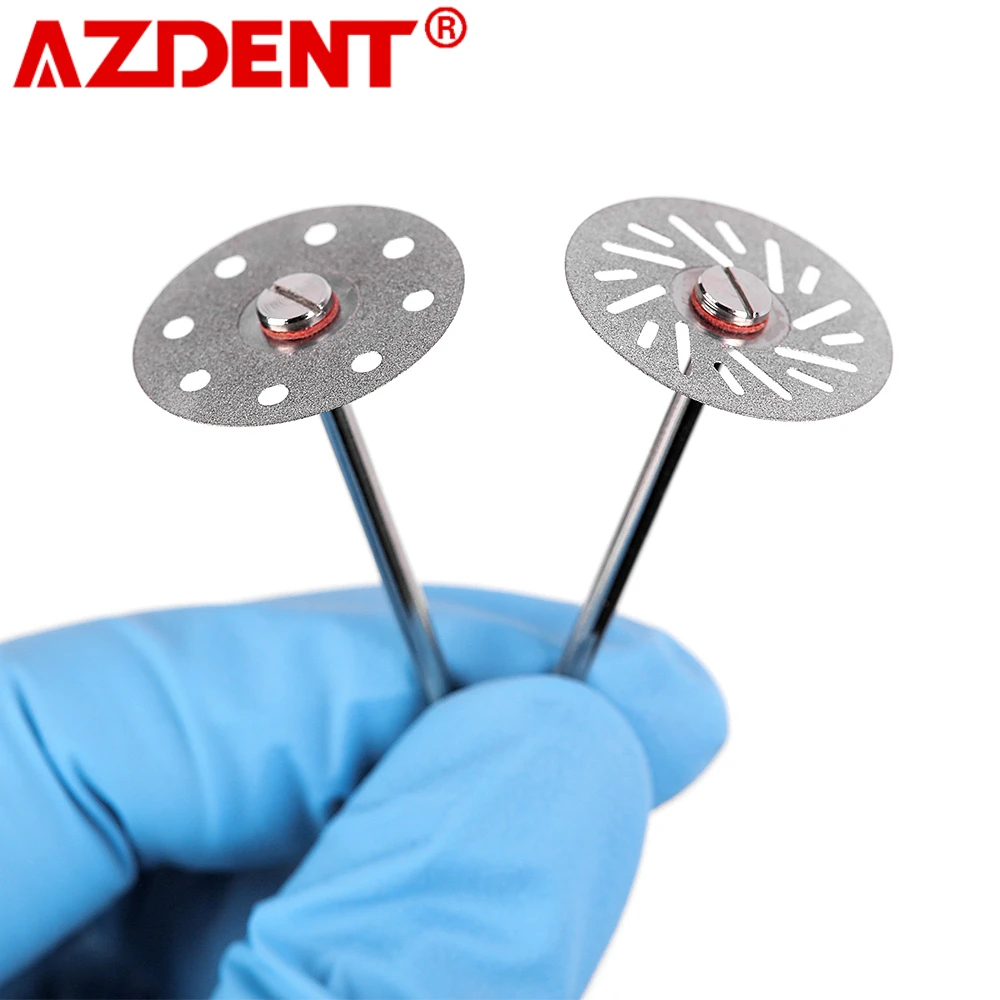 AZDENT-disco de corte de diamante fino para laboratorio Dental, herramienta de corte de disco de arena de doble cara, pulidor de instrumentos de dentista, 10 piezas