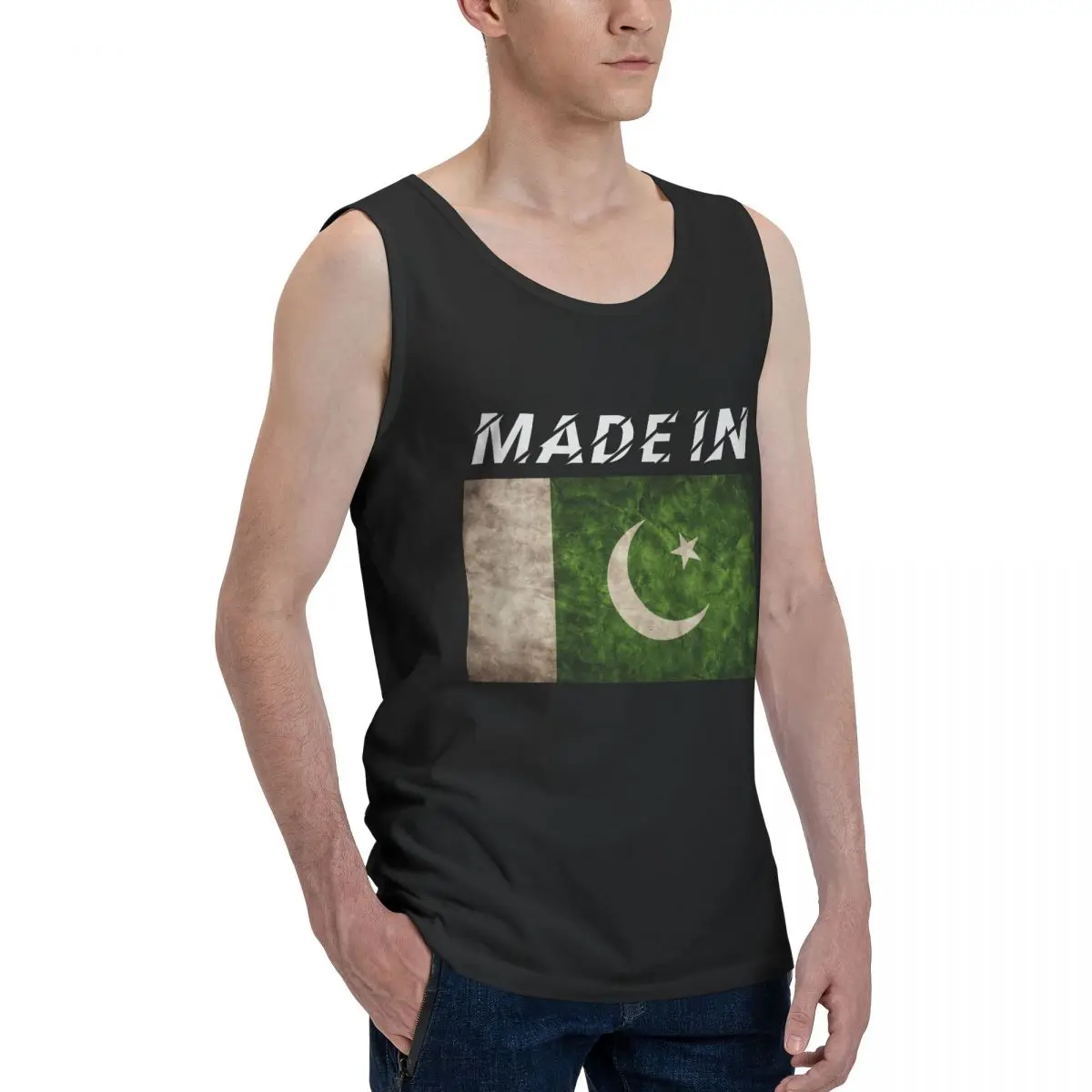Летняя мужская мода 100% хлопок винтажная рубашка с флагом Пакистана мужские майки