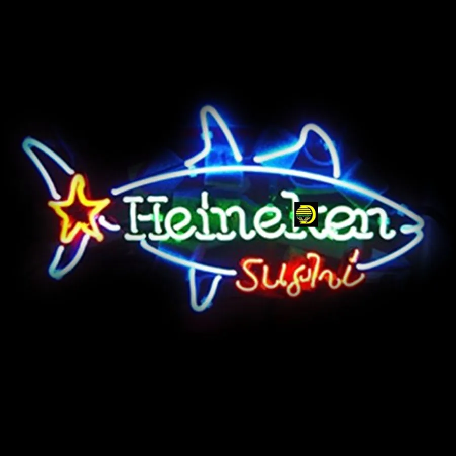 Heineke суши неоновые вывески неоновая лампа вывеска рыбные огни для пивного бара