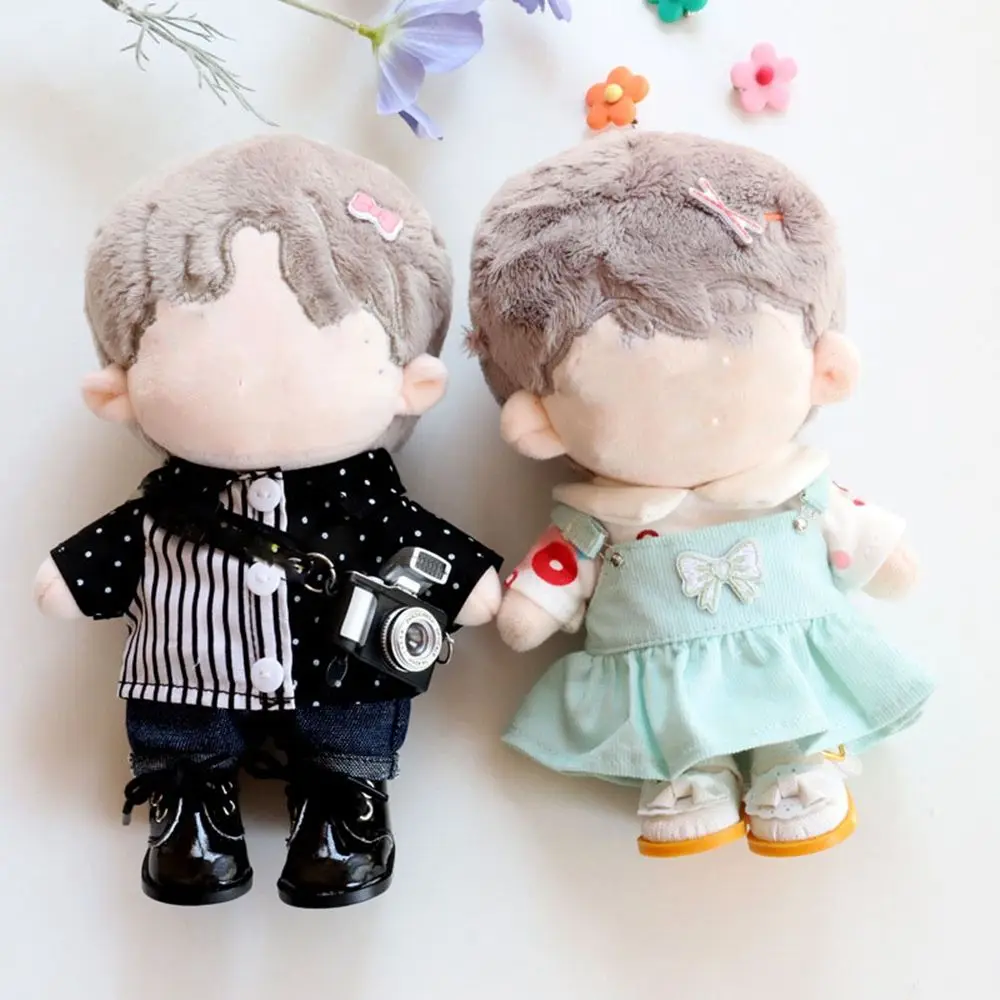 

1Set 20cm Doll Clothes Cute Doll Tops T-shirt Vest Skirt Princess Dress Shorts Overalls Suit For Kpop EXO Idol Dolls Accessorie