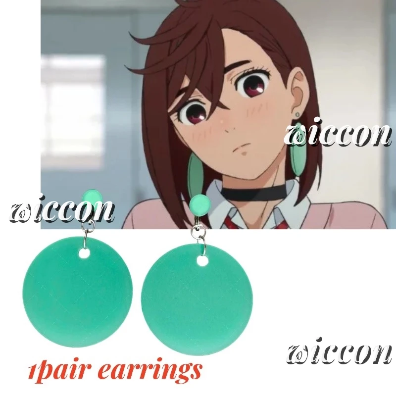 Dandadan Momo Ayase косплей парик реквизит 1 пара серьги клипсы ожерелье с подвеской на