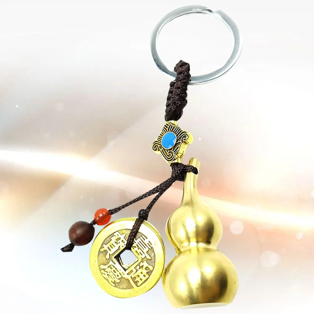 

Charm Keychain Chinese Car Keycoinsher Charms Decor Wealth Gifts Gourd Keyring Anniversary Fortune Holder Traditional Ching