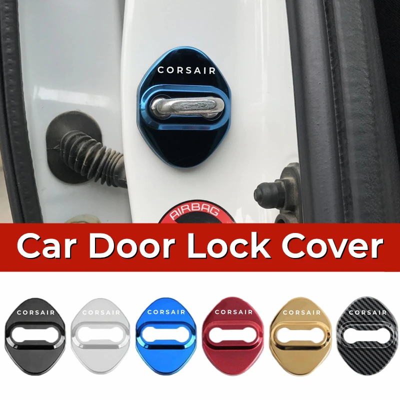 

Car Door Lock Anti-rust Cover Protection Stickers Badge Logo Accessories for Lincoln CORSAIR Logo Continental MKC MKZ Navigator