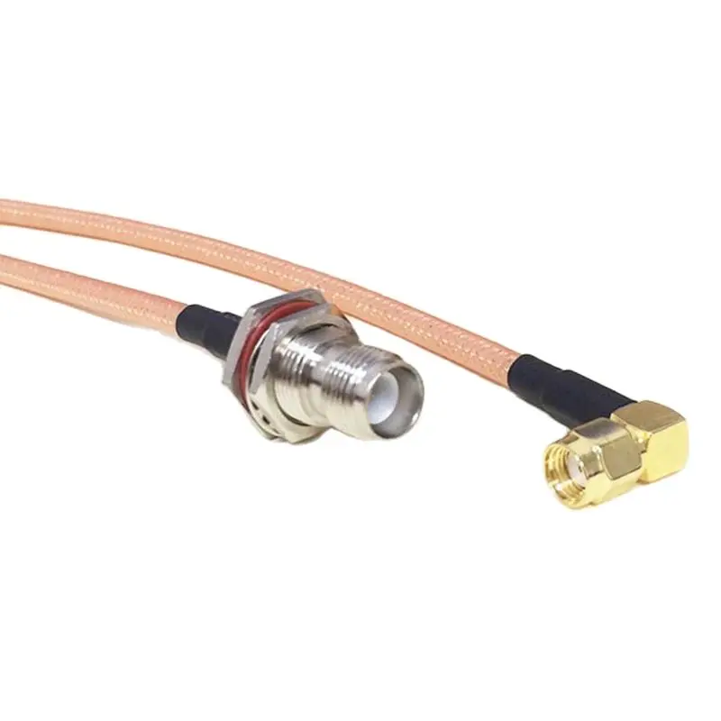 

WIFI Antenna Adapter RP-SMA Right Angle Male Plug Switch RP-TNC Female Jack Pigtail Cable RG142 50CM /100CM Low Loss