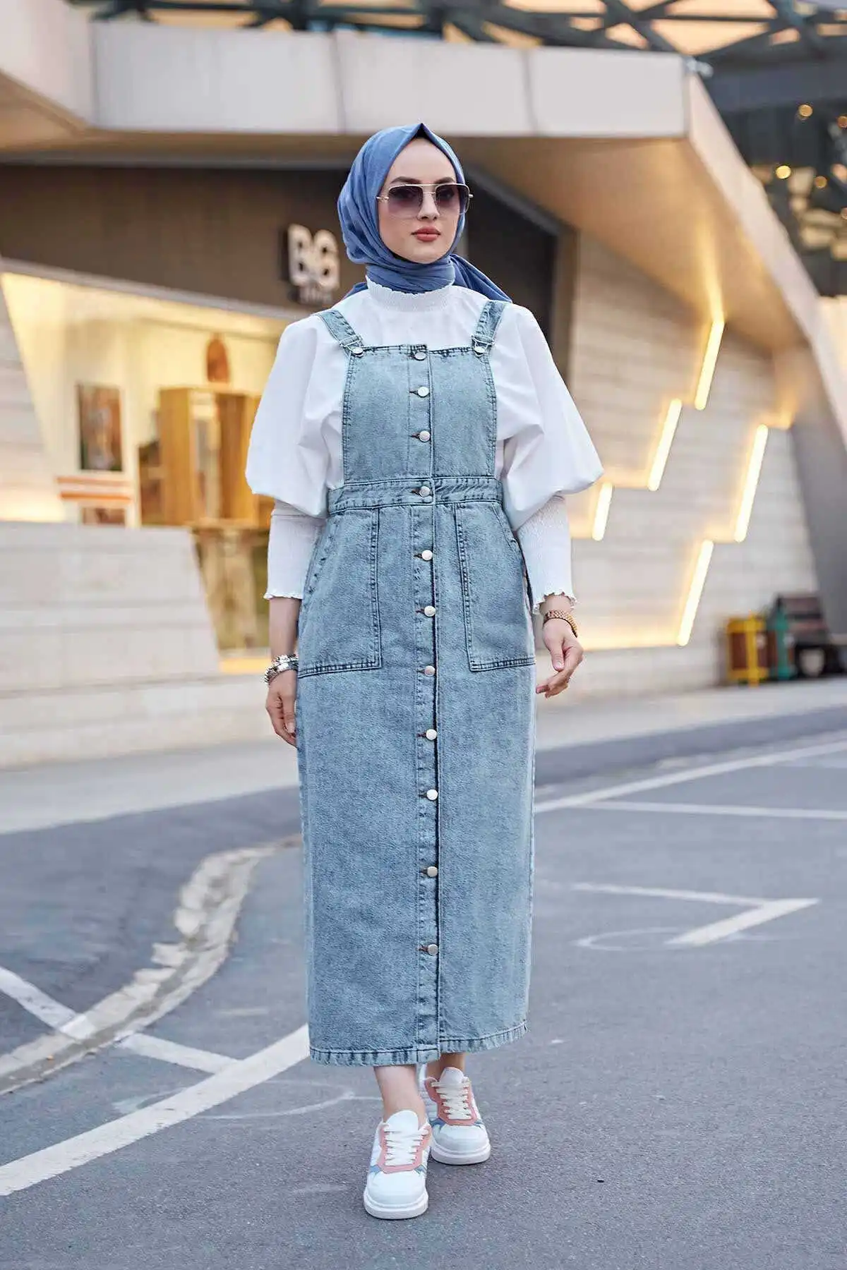 Зимние джинсы-комбинезон MD-Осень-зима 2021 Стандартный головной платок исламский