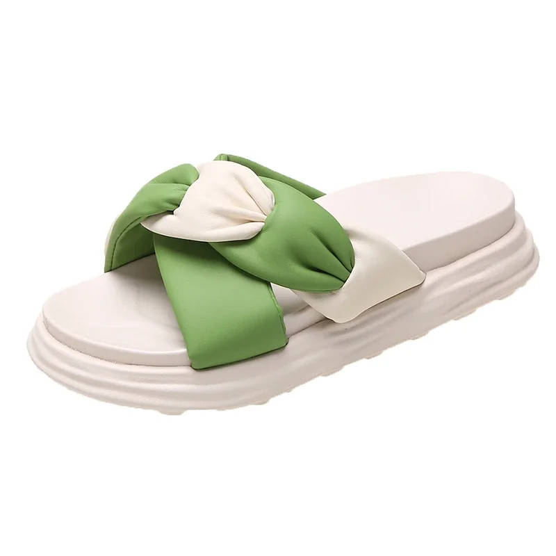 

Summer Women Shoes Fashion One-word Slippers Wide Feet Fat Special Large Women's Shoes Wearing Sandals Outside Slippers Women