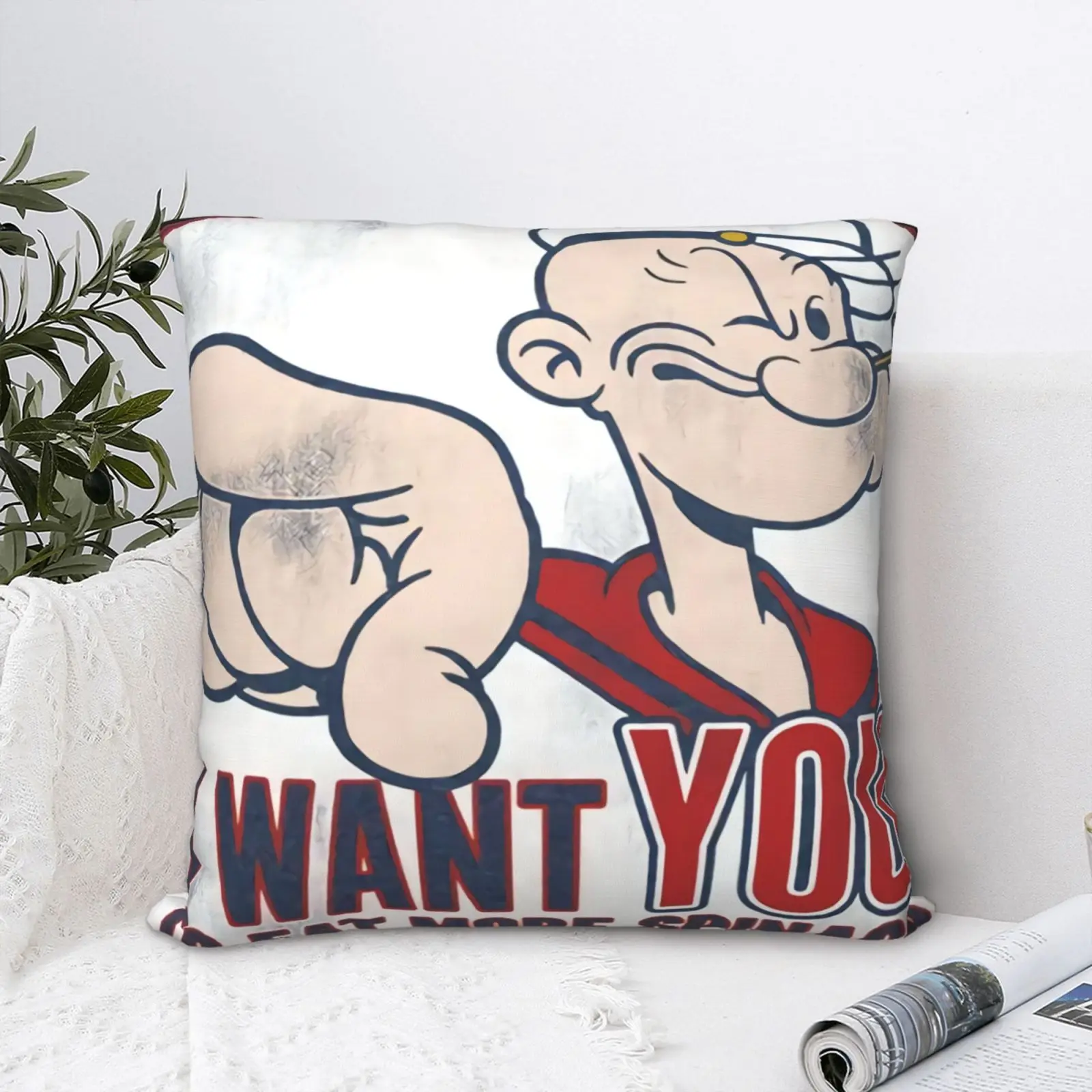

Popeye I Want You, чехол-подушка, декоративная подушка, чехол в стиле аниме, искусственная подушка, мягкий чехол для дивана, подушка