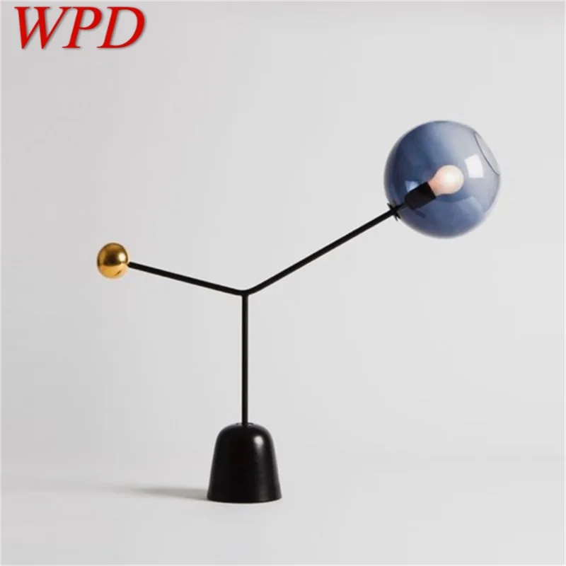 

WPD Postmodern Table Lamp Creative Marble Bedside Desk Light LED Glass Simple Home Bedroom Living Room Decor