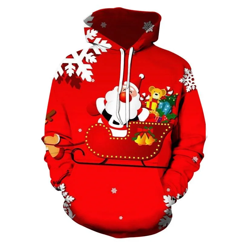 

Christmas Gifts Hoodies Santa Claus Graphic Hooded Swaetshirt for Men 3D Print Gingerbread Man Xmas Holiday Funny Kids Pullovers