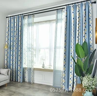 nordic style curtains for living dining room bedroom striped triangle imitation linen blackout simple and modern