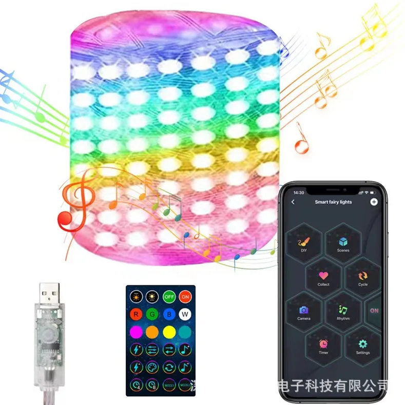 

LED String Lights Music Voice Remote Control USB Fairy Lights App Home Waterproof Garland Christmas Wedding Decoration Bedroom