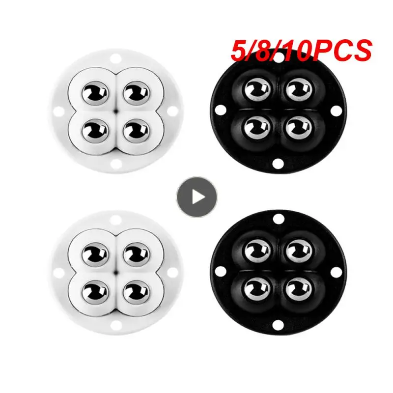 

5/8/10PCS 360° Rotation Mini Swivel Casters Wheel Heavy Duty Pulley Home Furniture Caster Self Adhesive Pulley Base