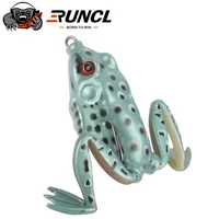 runcl double propeller frog soft baits shad soft lure jigging fishing bait prop topwater catfish silicone artificial wobblers