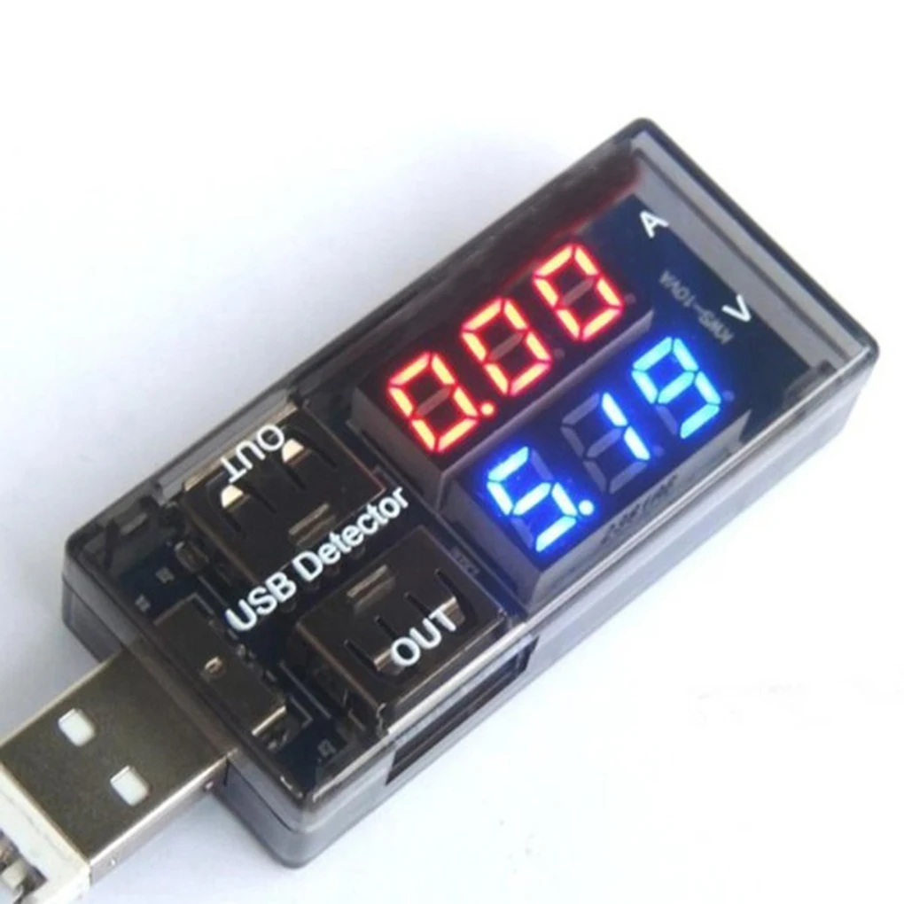 

USB-порт тестер тока напряжения детектор измеритель Мобильный Внешний аккумулятор вольтметр Амперметр два выхода