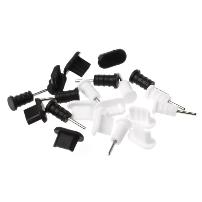 

10 Sets Charging Port Micro USB Plug Protection 3.5mm Earphone Jacksets Dustproof SIM Card Removal Tool for Android Smart Phone