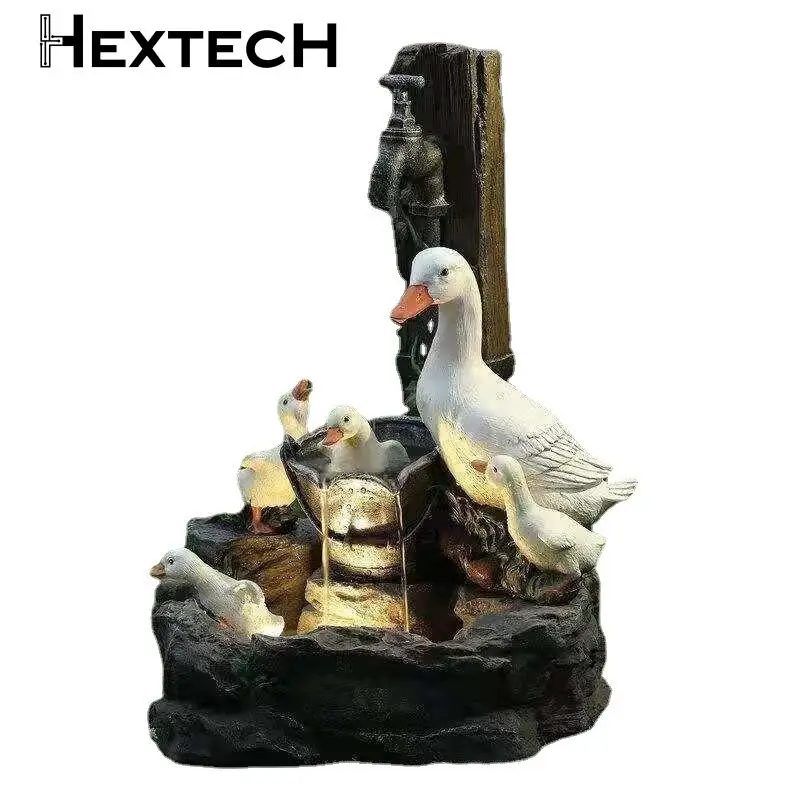 

Fountain Garden Decoration Duck Solar Power Resin Patio With Led Light Squirrel Garden Decoration Outdoor Simulation Decoration
