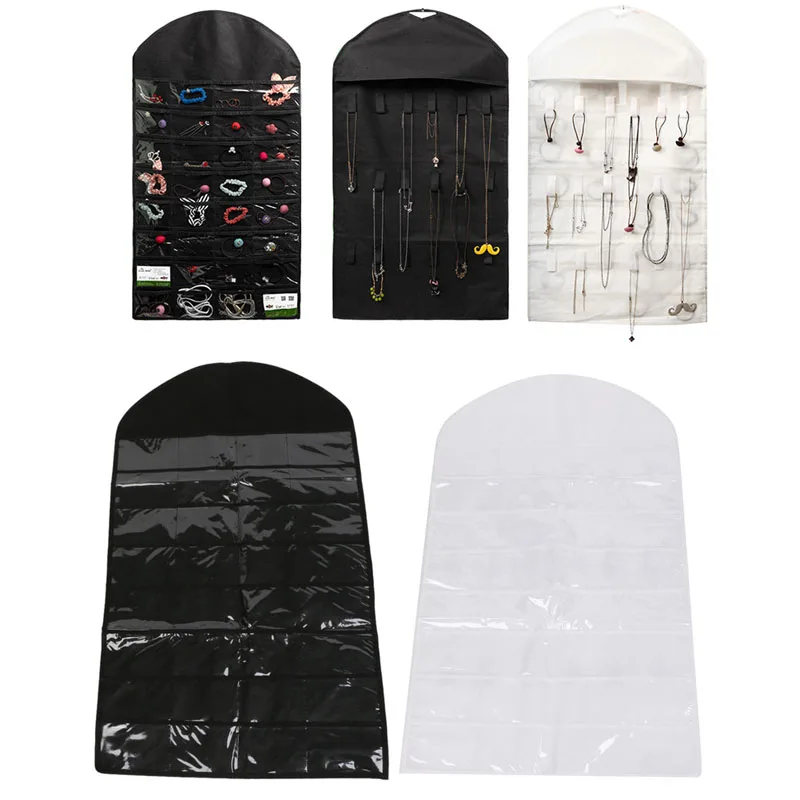 

32 Pocket Closet Hanging Storage Bag Dual Side Jewelry Display Bag Pouch Holder