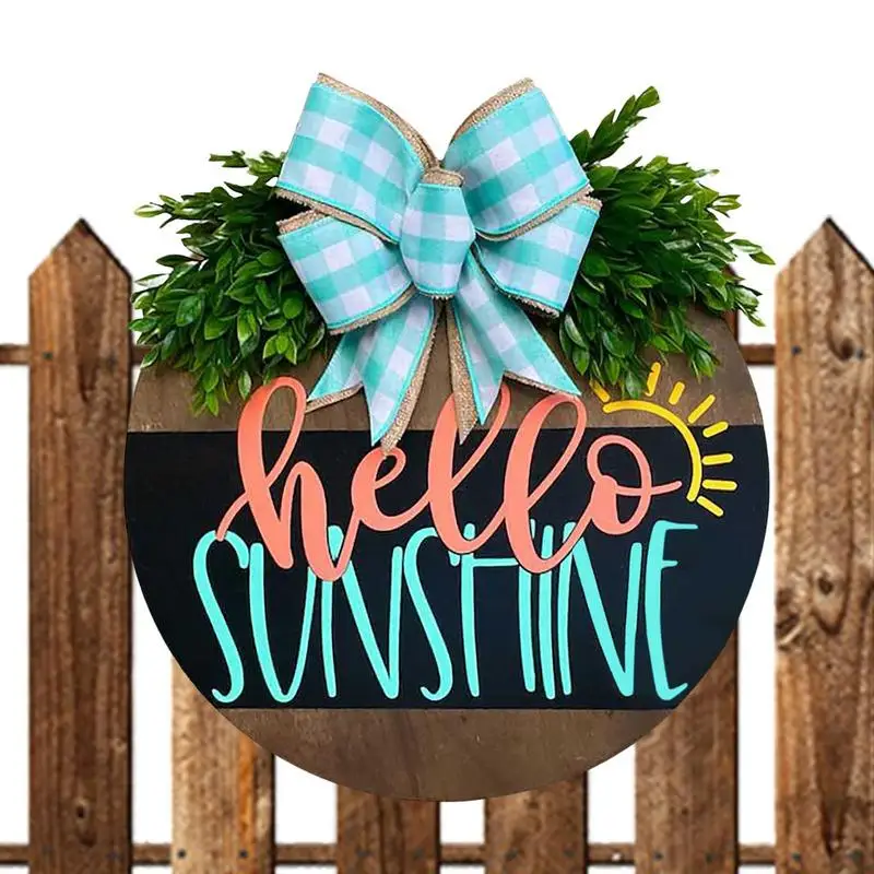 

Summer Front Door Sign Hello Sunshine Wood Block Sign Wooden Sign For Front Porch Summer Wood Front Door Signs For Spring