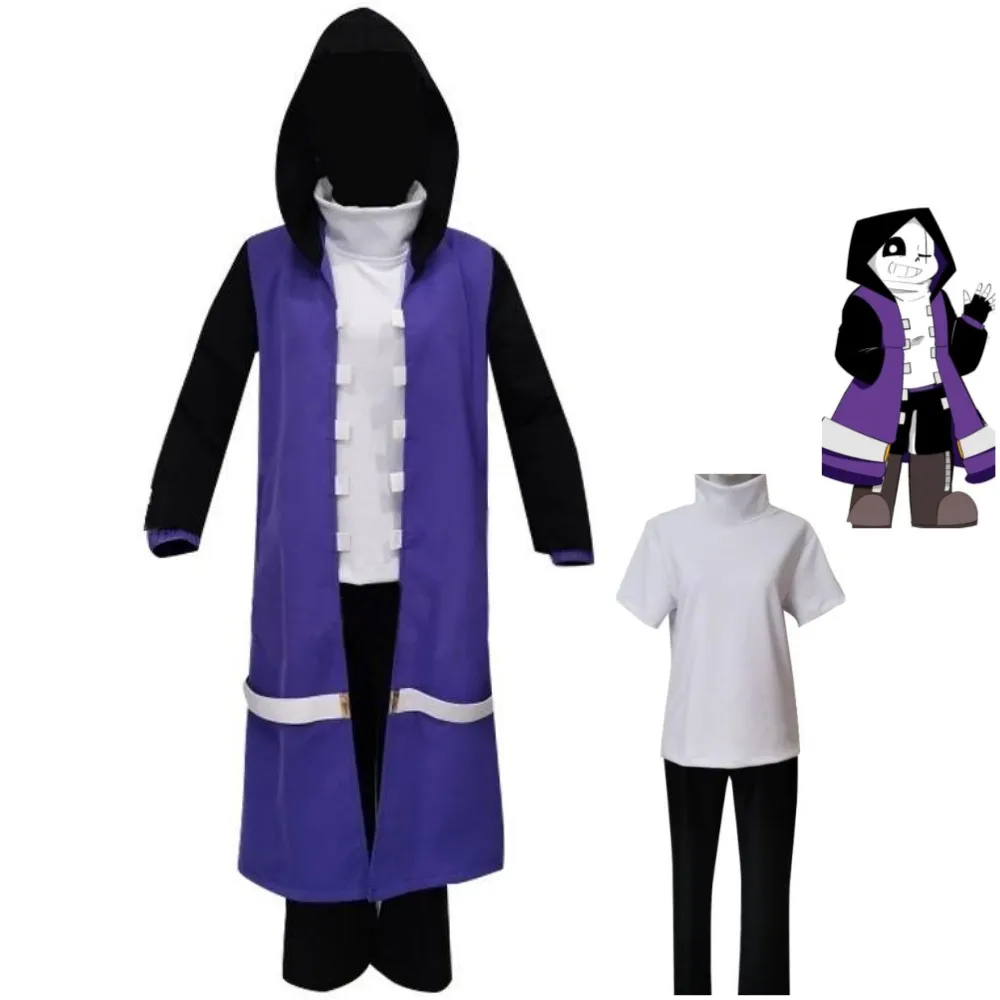 

Аниме игра Undertale Epictale Epic сказка скаус Профессиональный Косплей Костюм Король мемов ветровка с капюшоном пальто мужской костюм на Хэллоуин