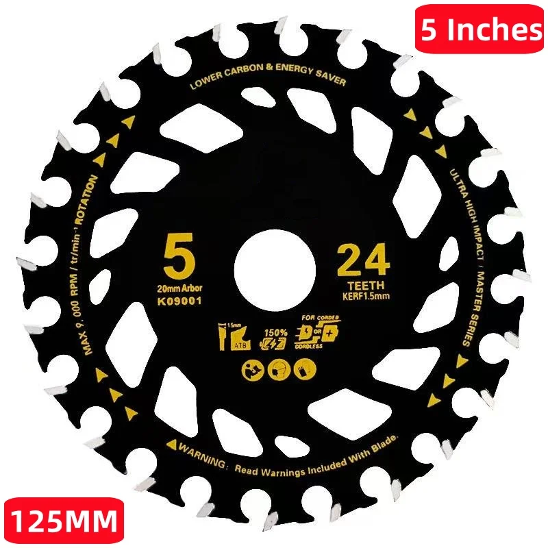 

Эффективные энергосберегающие лезвия для литиевых пил 5/5,5-дюймовые дисковые пилы для резки древесины, шлифовальные лезвия из сплава для деревообработки