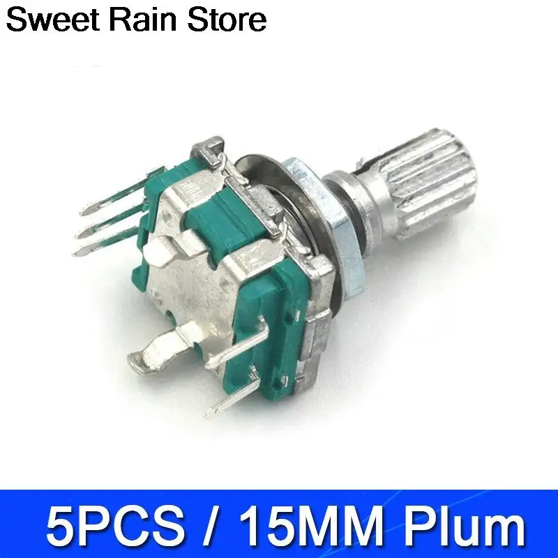 5 шт./лот 20-позиционный поворотный энкодер на 360 градусов EC11 с кнопкой 5-контактная