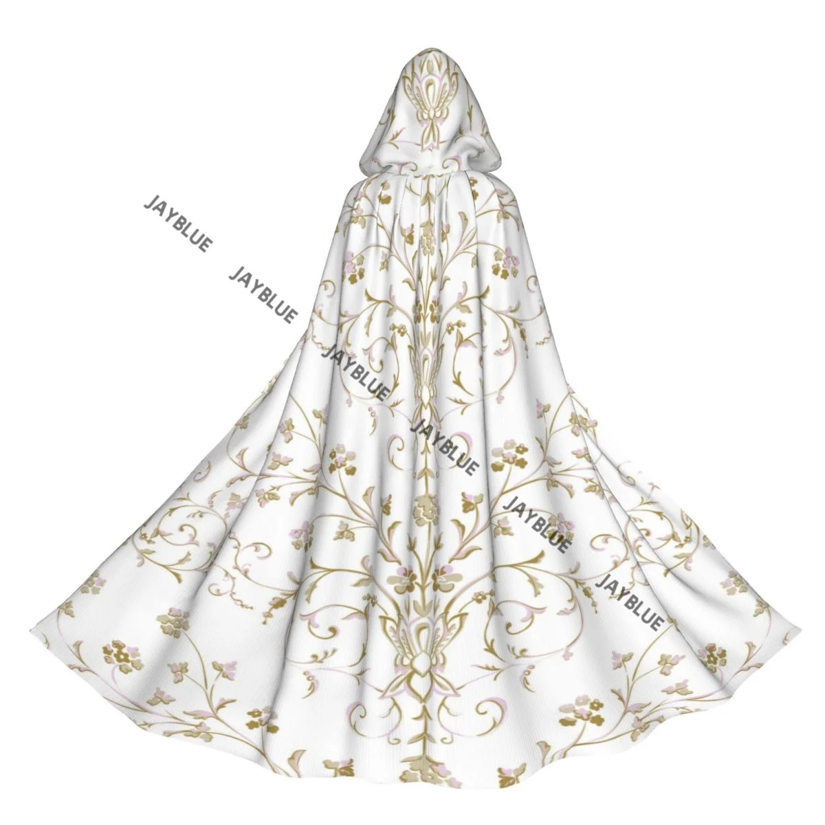 Золотой плащ с капюшоном в стиле барокко полиэстер унисекс накидка ведьмы