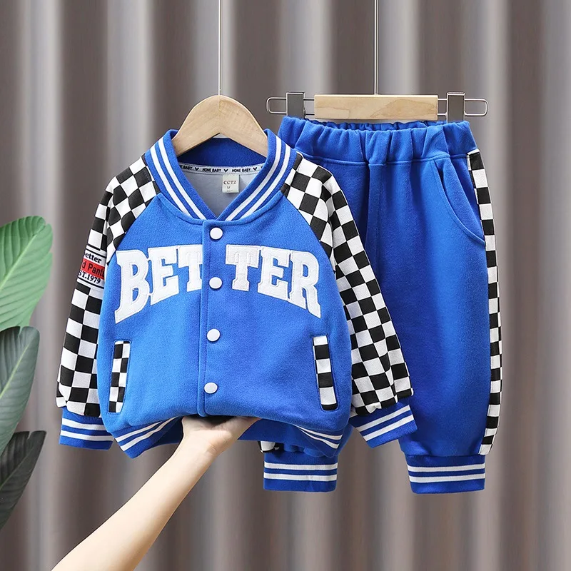 

Boys Clothing Sets 2023 Spring Autumn Children Coats Pants 2pcs Tracksuits For Baby 1 To 8 Years Teenager Sports Suit Kid Outfit