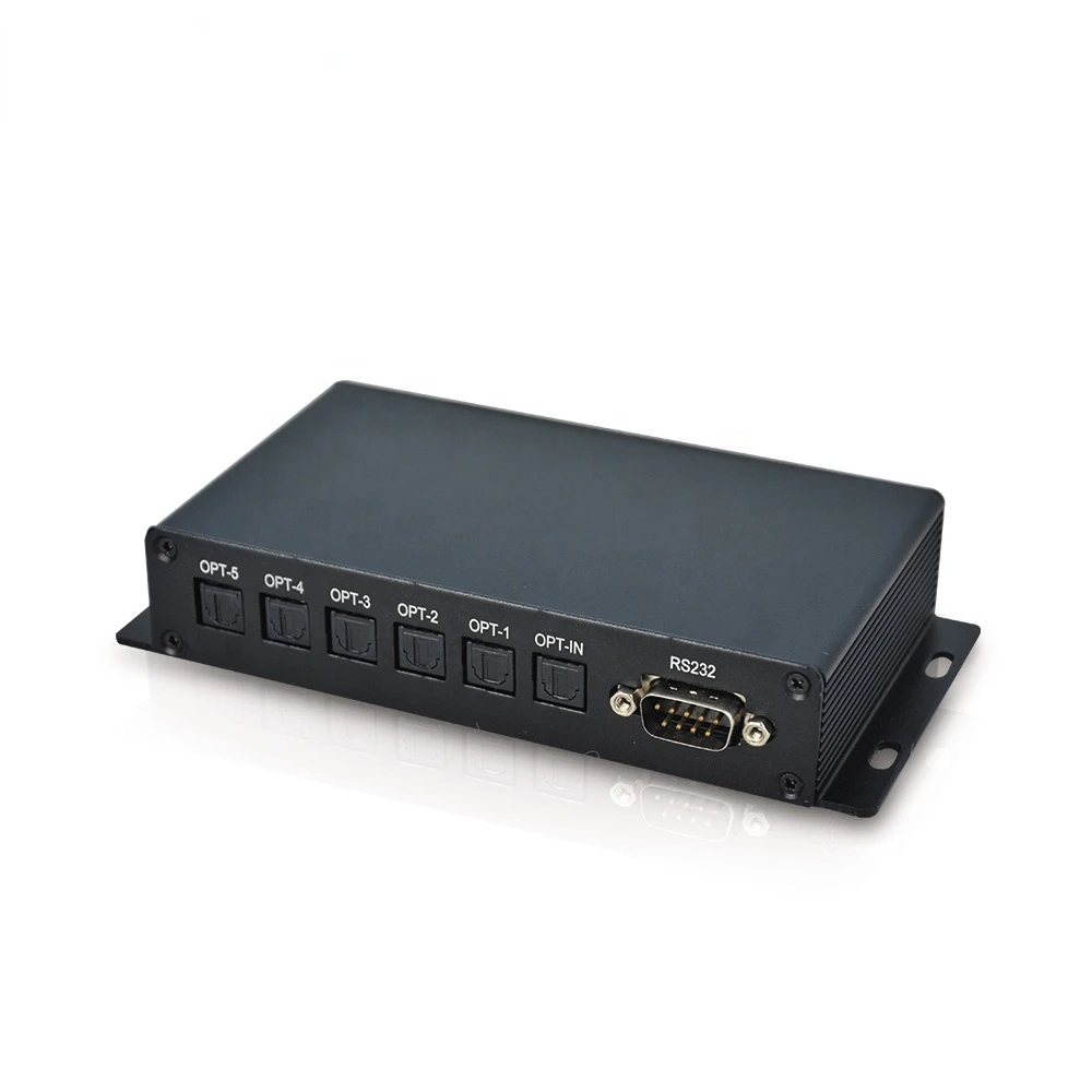 

WH-OS006 Led button 1 IN 5 OUT Optical Switcher for promoting Optical Speakers