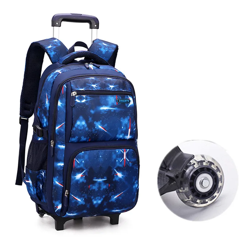 2022 Wheels Travel Rolling Luggage Bag School Trolley Backpack For Boys Kid's Travel backpack On wheels School Kids Backpacks