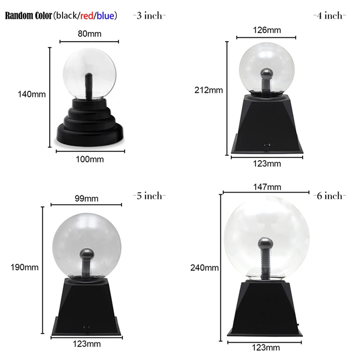 new novelty plasma magic ball lamp touch night light christmas gift thunder lightning toys for kid home party prop decoration free global shipping