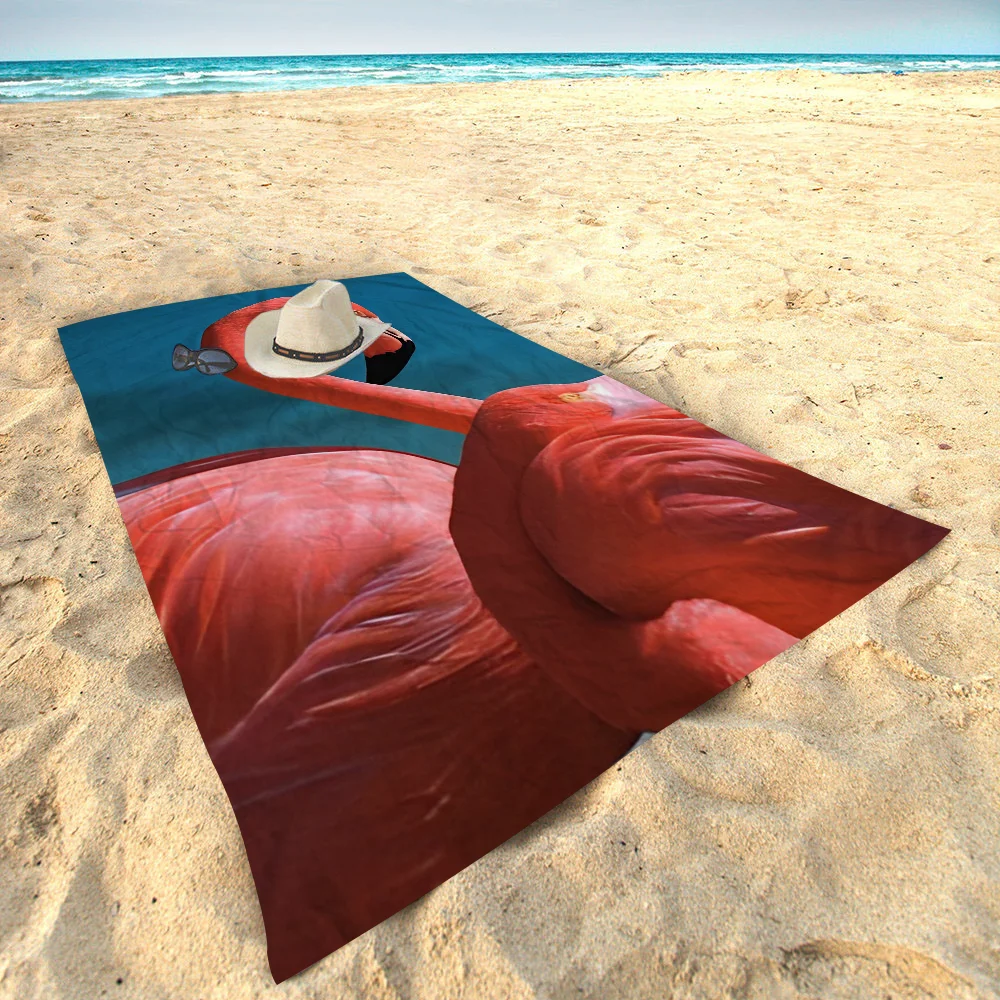 Пляжное полотенце из микрофибры с принтом фламинго альпинизм йога пляж плавание