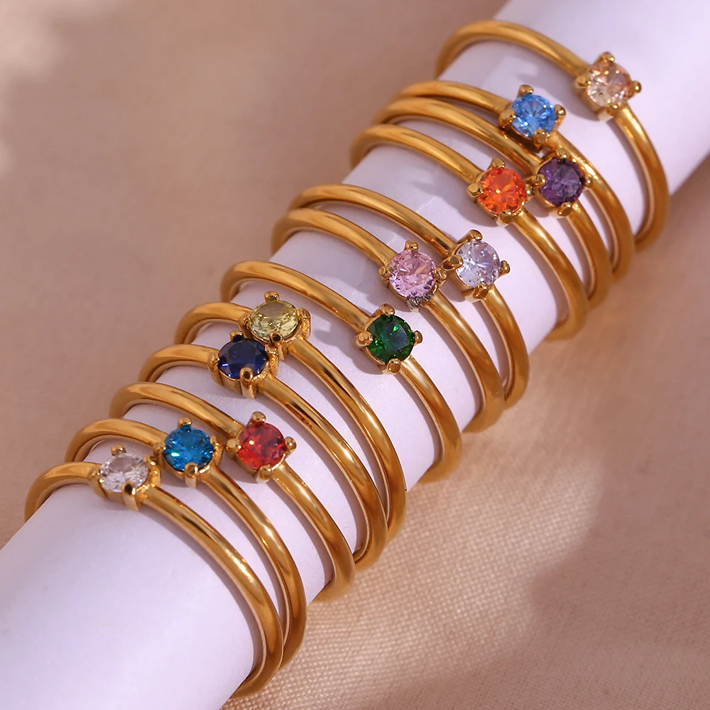 

MamacitaSlay Aluminum Alloy Ring Thin Strip White Zircon Diamond Ring Glamorous Women Highlight Beautiful Accessories Collocatio