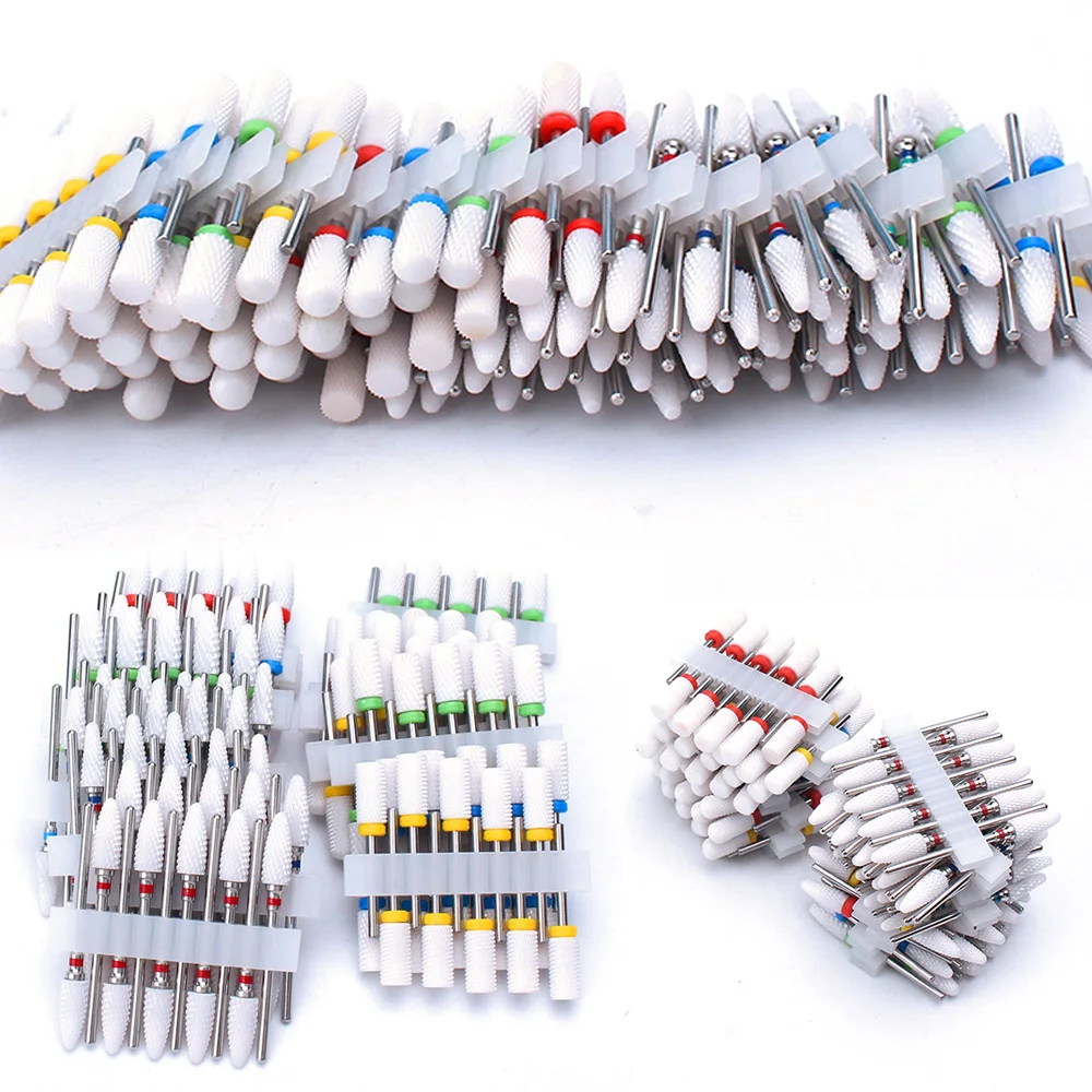 10 шт. набор керамических фрез для ногтей сверла маникюра Комплект сверл