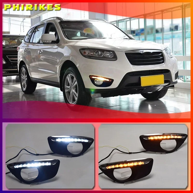 Для Hyundai Santa Fe SantaFe 2010 2011 2012 дневные ходовые огни светильник DRL светодиодный