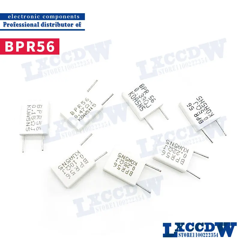 

100pcs BPR56 5W 0.1 0.15 0.22 0.25 0.33 0.5 ohm Non-inductive Ceramic Cement Resistor 0.1R 0.15R 0.22R 0.25R 0.33R 0.5R