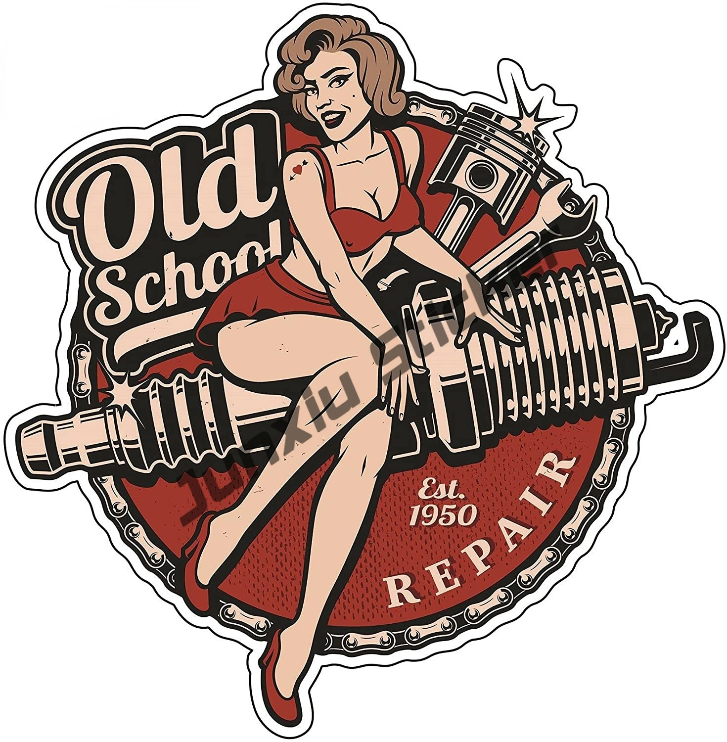 Наклейка круглая US Route 66 Виниловая наклейка на мотоцикл 8 States исторический